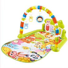 Load image into Gallery viewer, Baby pedal piano newborn fitness rack music light crawling mat
