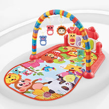 Load image into Gallery viewer, Baby pedal piano newborn fitness rack music light crawling mat
